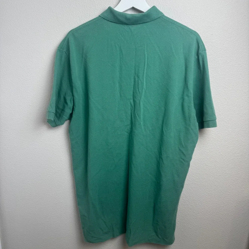 Polo Ralph Lauren Classic Fit Polo Shirt Large Green Pique Cotton Pony Logo